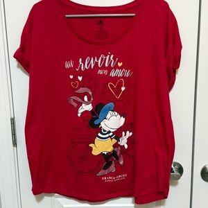 Disney Epcot Exclusive  France Minnie T Shirt XXL